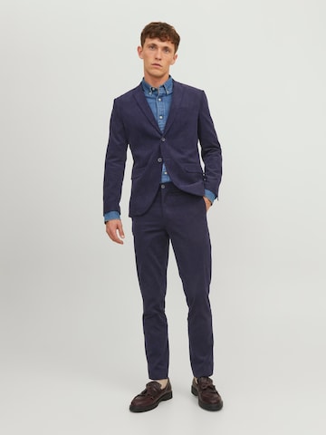 JACK & JONES Regular Pleated Pants in Blue