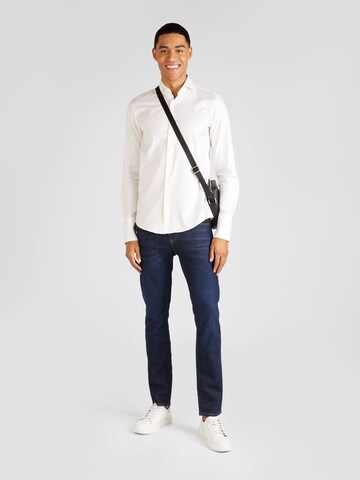 BOSS - Ajuste estrecho Camisa de negocios 'H-Hank' en blanco