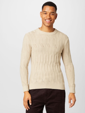 Only & Sons Sweater in Beige: front