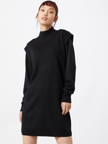 OBJECT Stickad klänning i svart: framsida