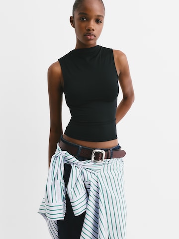 Pull&Bear Top in Zwart: voorkant