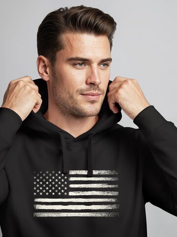Neverless Sweatshirt 'USA Flag' in Black