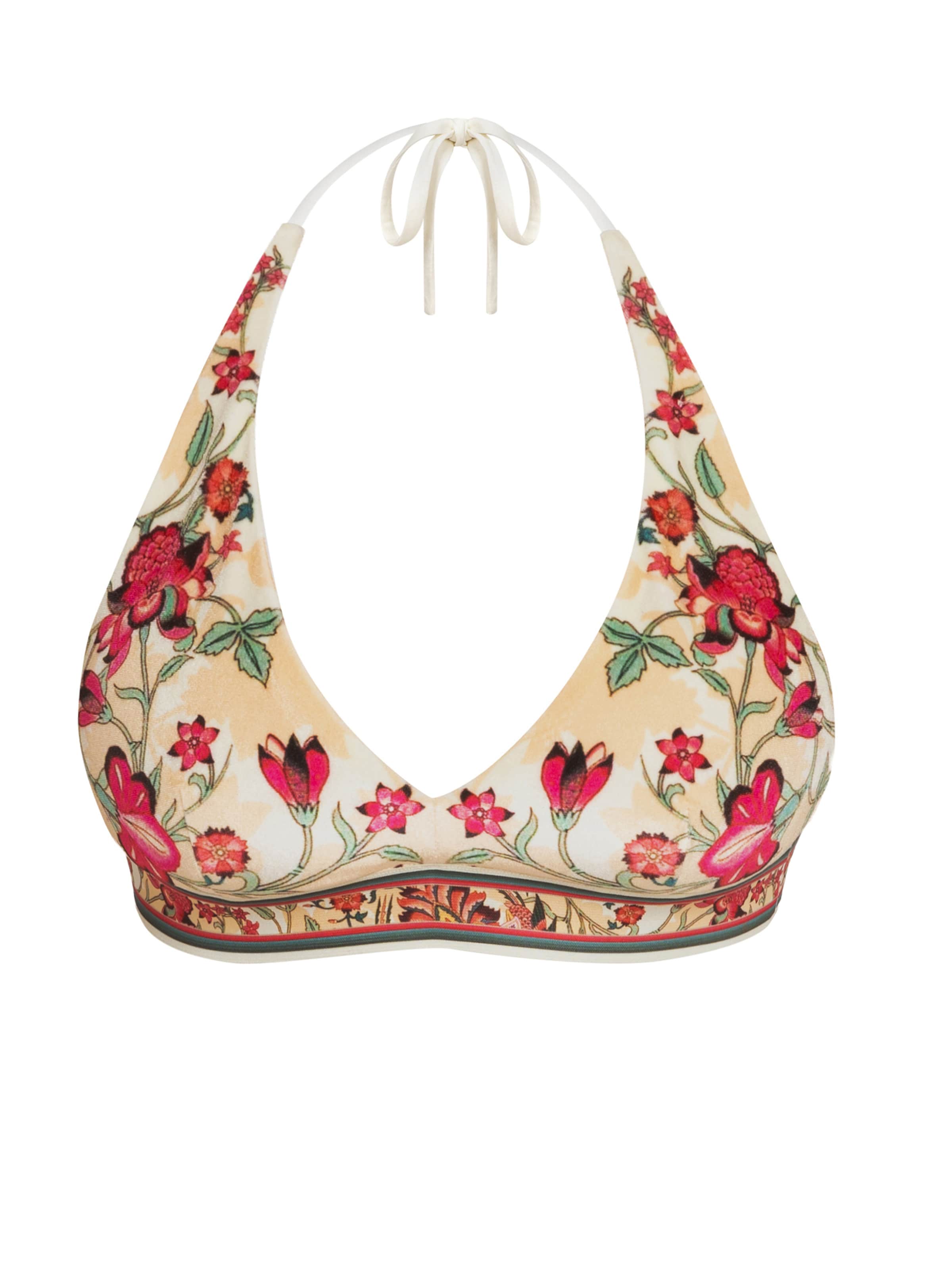 JIORO Triangle Bikini top 'PAISLEY RED' in Mixed colours