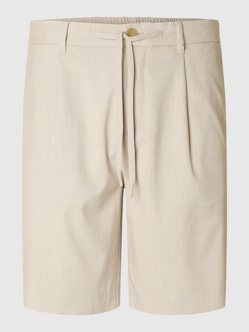 regular Pantaloni con pieghe 'SLHLeroy' di SELECTED HOMME in beige: frontale