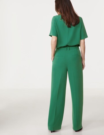 Wide Leg Pantalon à plis GERRY WEBER en vert