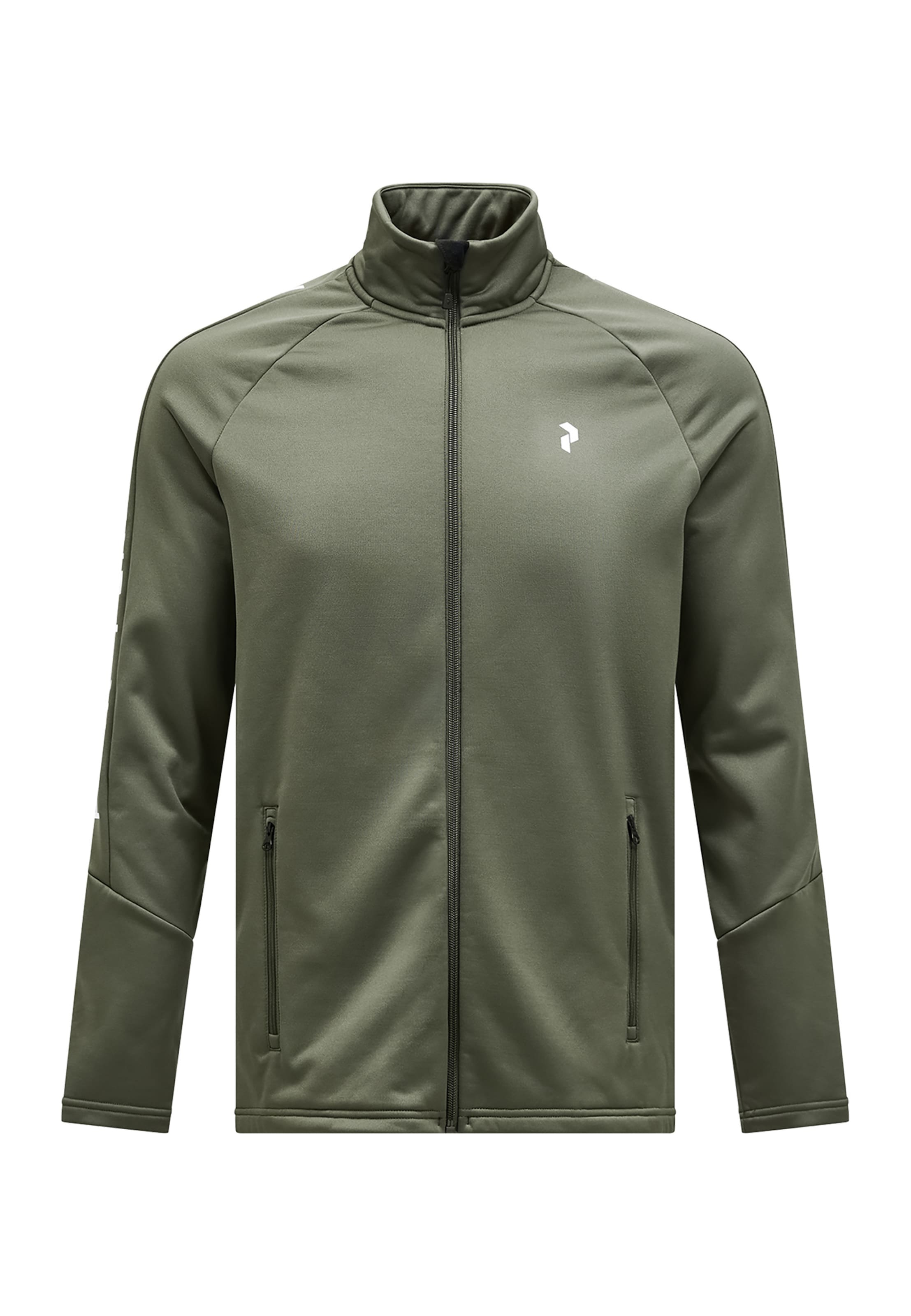 PEAK PERFORMANCE Fleece jas in Groen: voorkant