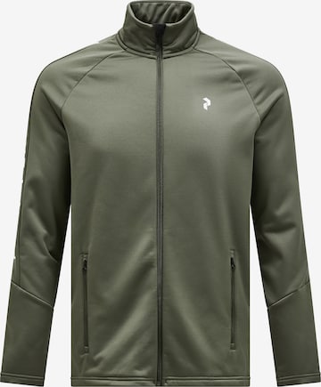 PEAK PERFORMANCE Fleecejacke M Rider Zip Jacket in Grün: Vorderseite