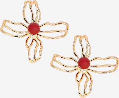 SOHI Naušnice 'Chana' u zlatna / rubin crvena, Pregled proizvoda