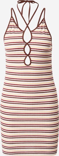 NEON & NYLON Robe 'EMMA' en mastic / marron / jaune / rouge / blanc, Vue avec produit