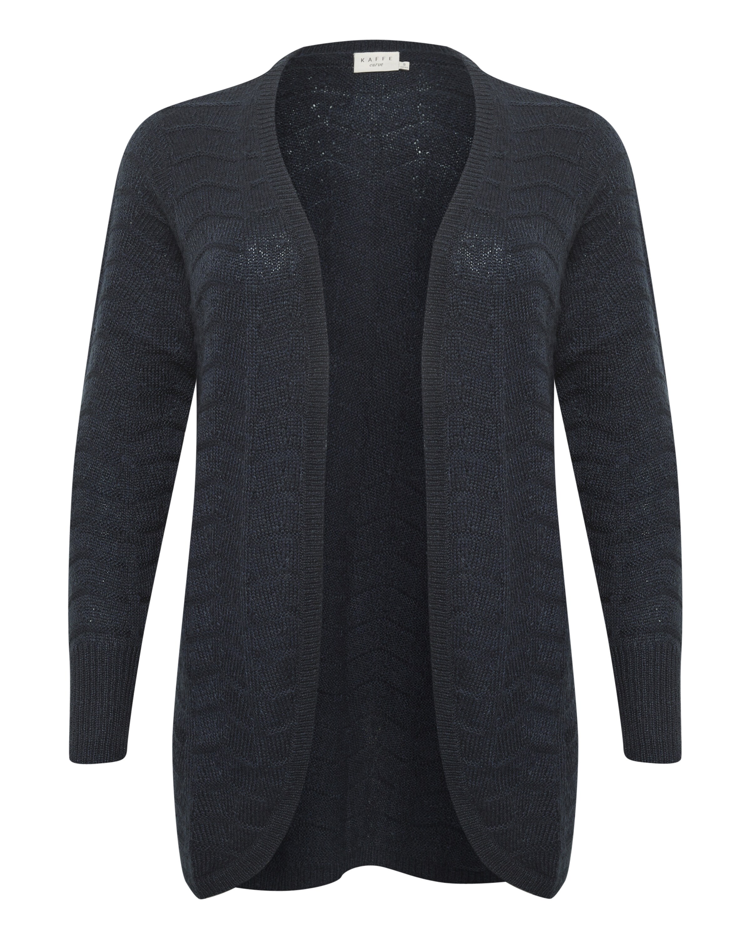 KAFFE CURVE Kardigan 'Emana' – modrá: přední strana