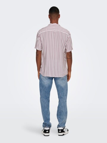 Only & Sons Comfort fit Overhemd 'Wayne' in Lila