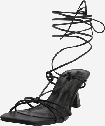 Simmi London Sandalen met riem 'PAOLA' in Zwart: voorkant