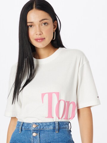 Tommy Jeans - Camiseta en blanco: frente