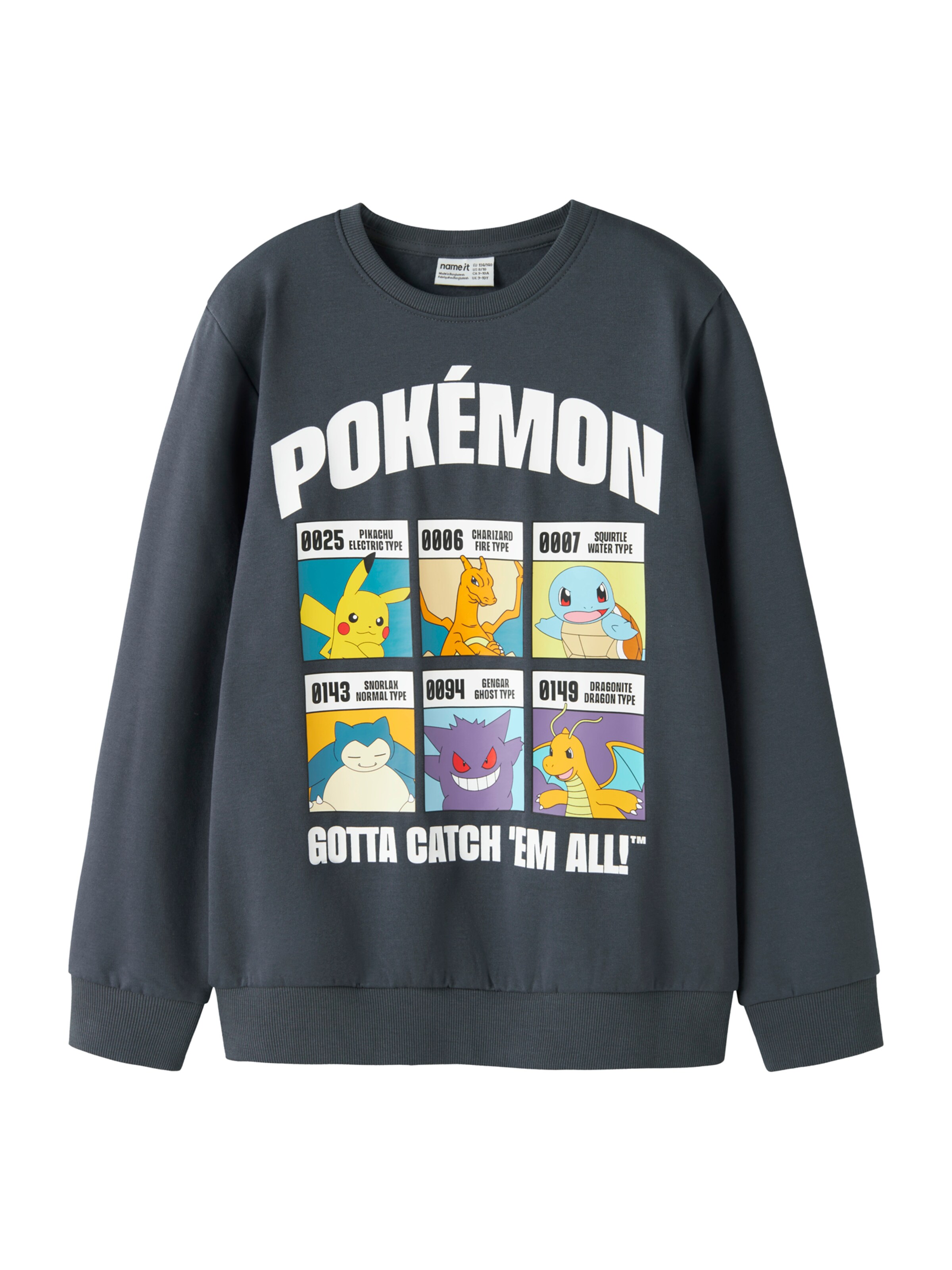 Bluză de molton 'NKMSTUS POKEMON' de la NAME IT pe albastru: față