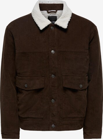 Only & Sons Tussenjas 'HARVEY' in Bruin: voorkant