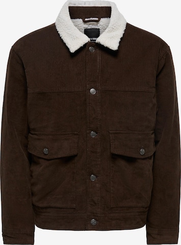 Veste mi-saison 'HARVEY' Only & Sons en marron : devant