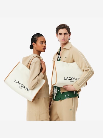 LACOSTEShopper torba 'Lacoste Sac Cabas Heritage Canvas Lacoste Naturel Tan' - bijela boja