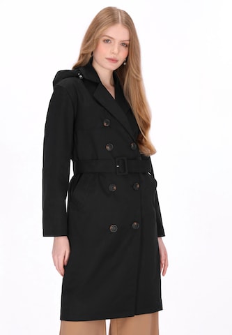 DreiMaster Klassik - Sobretudo meia-estação em preto: frente