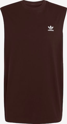ADIDAS ORIGINALS Top 'Trefoil Essentials' in Braun: Vorderseite