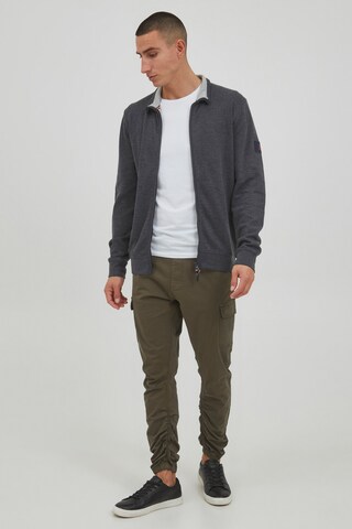 INDICODE JEANS Zip-Up Hoodie 'Arcelio' in Grey