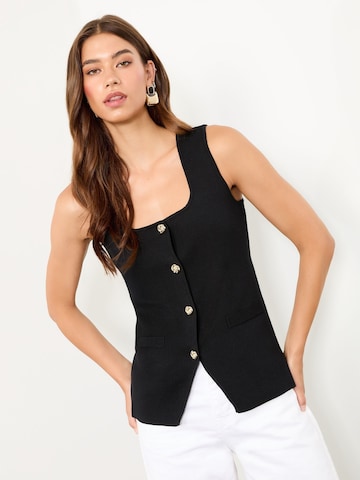 Vestă tricotată de la Lipsy pe negru: față