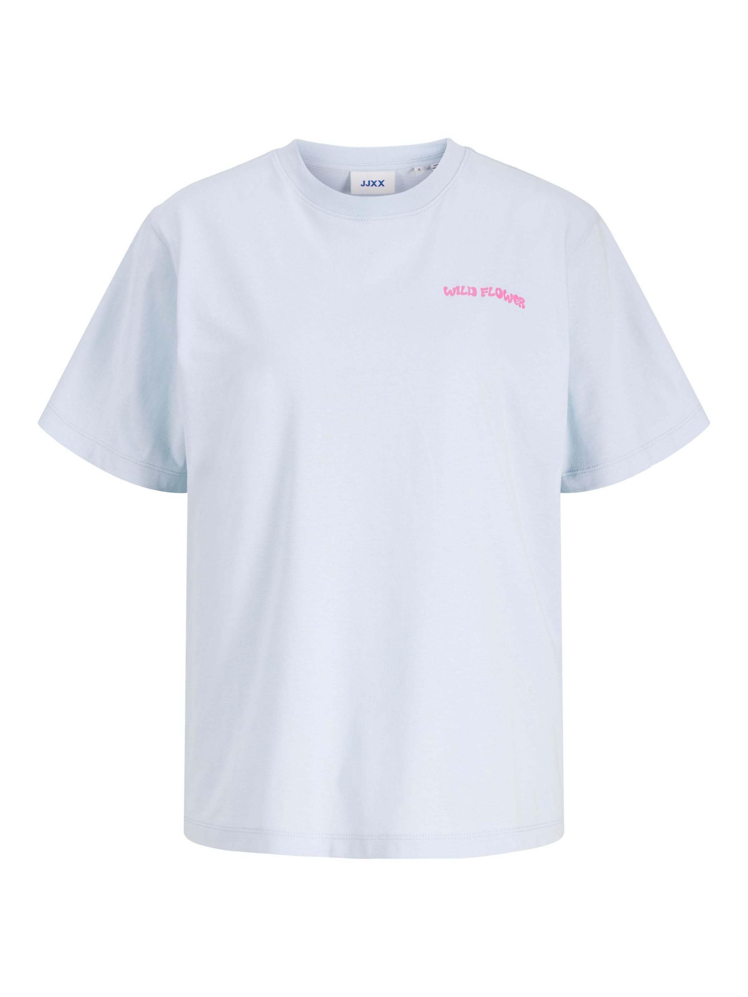 JJXX Camiseta 'JXBlomma' en S en beige claro / azul cielo / lavanda / rosa, Vista del producto