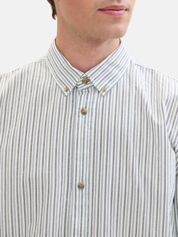 TOM TAILOR DENIM Regular fit Button Up Shirt in White