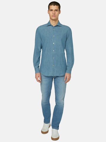 Coupe regular Chemise Boggi Milano en bleu