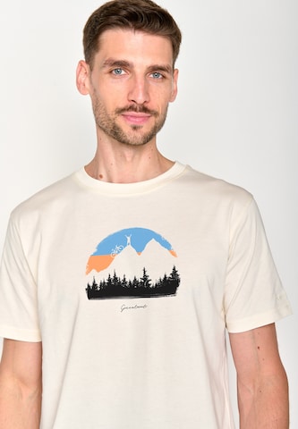 GREENBOMB Shirt 'Nature Forest Happy' in White
