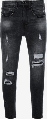 Ombre Regular Jeans in Zwart: voorkant