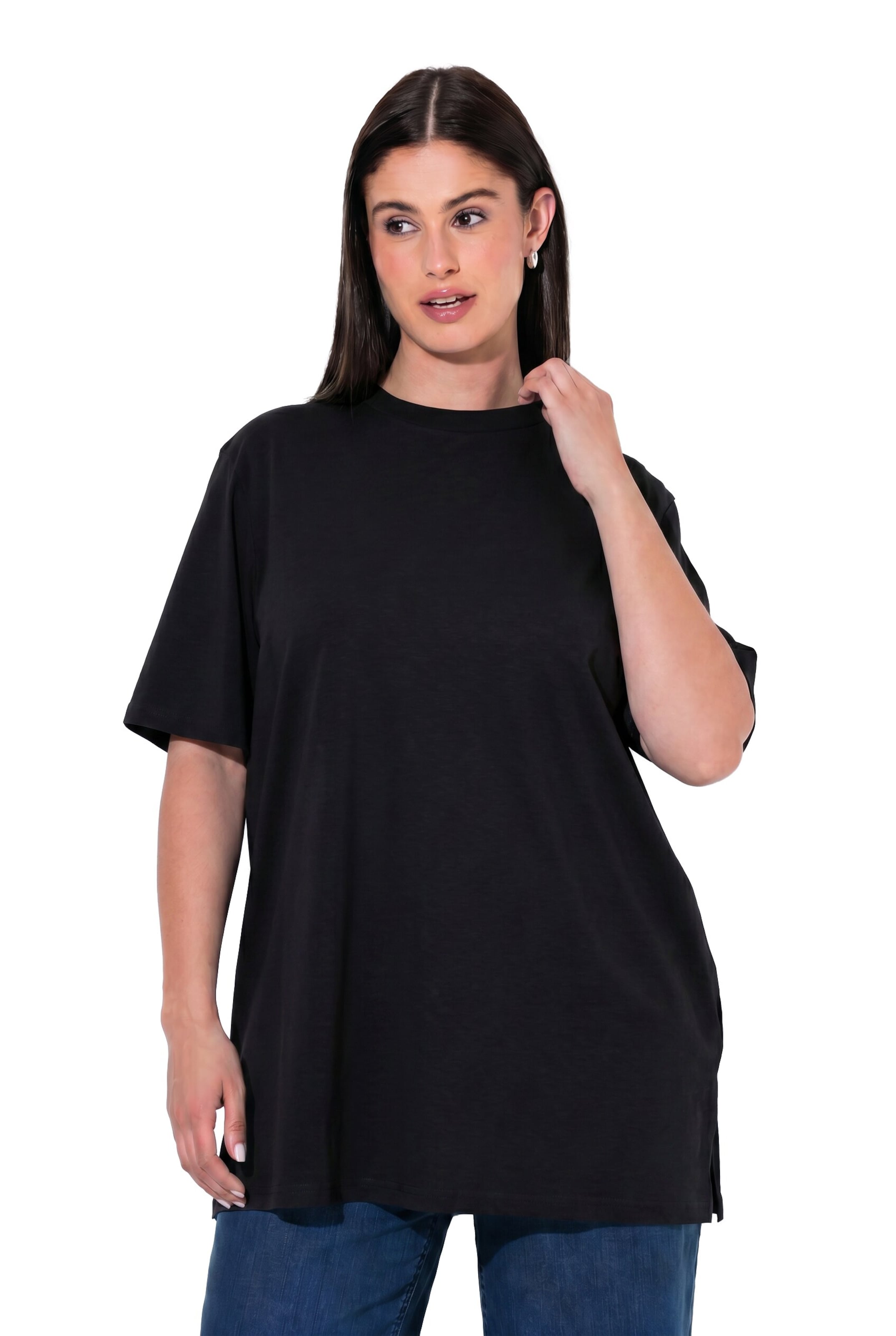 Ulla Popken Shirt in Schwarz: Vorderseite