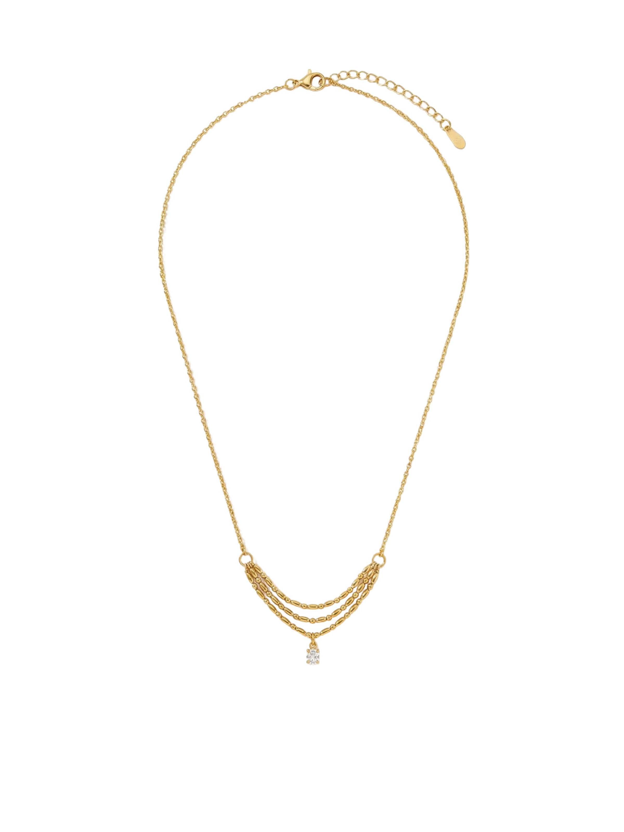 Nemomatheo Kette 'Cascade'‌‌‌ in Gold: Vorderseite