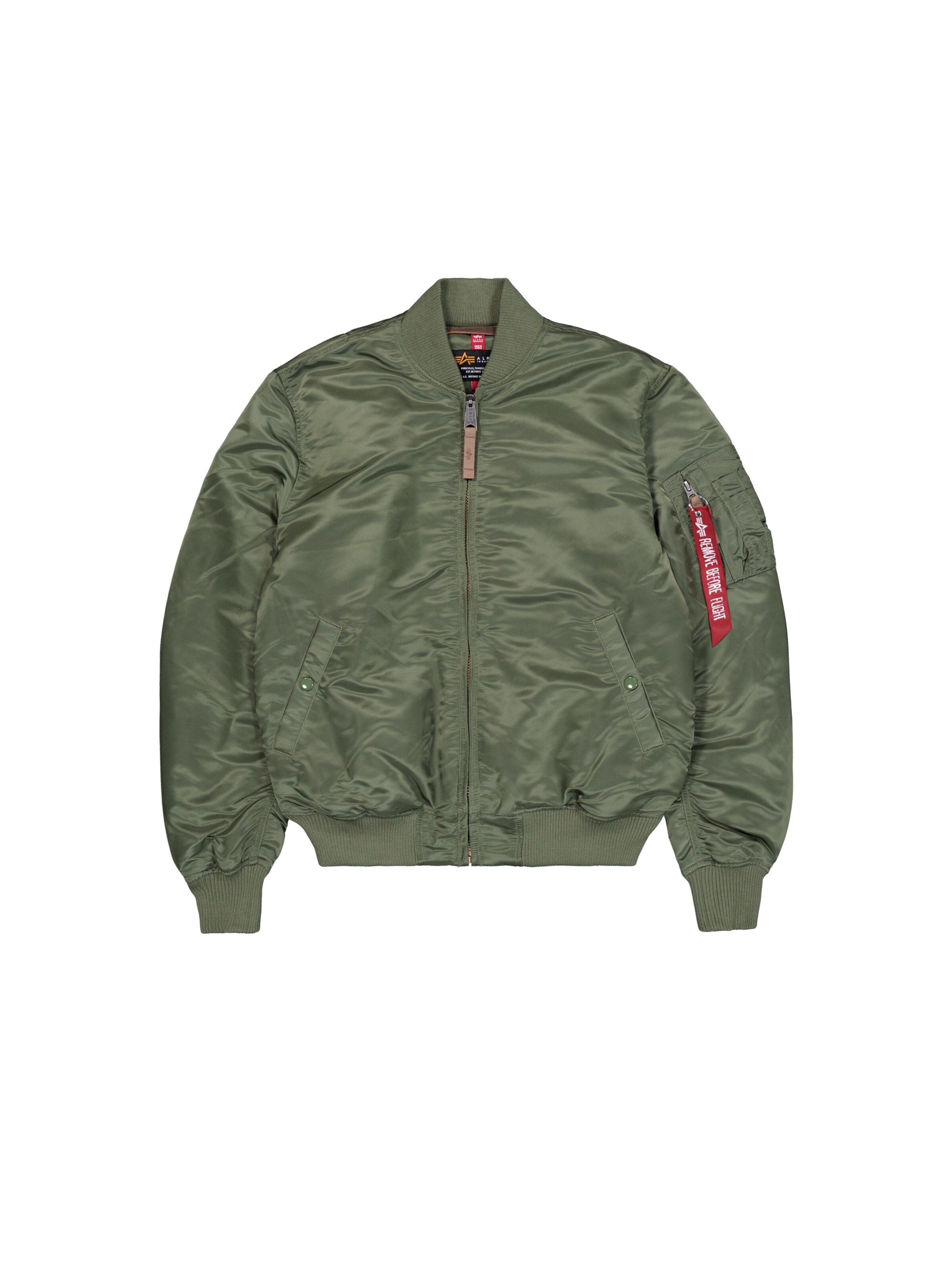 ALPHA INDUSTRIES Jacke 'MA-1 VF Vintage Fit 59' in Grün: Vorderseite
