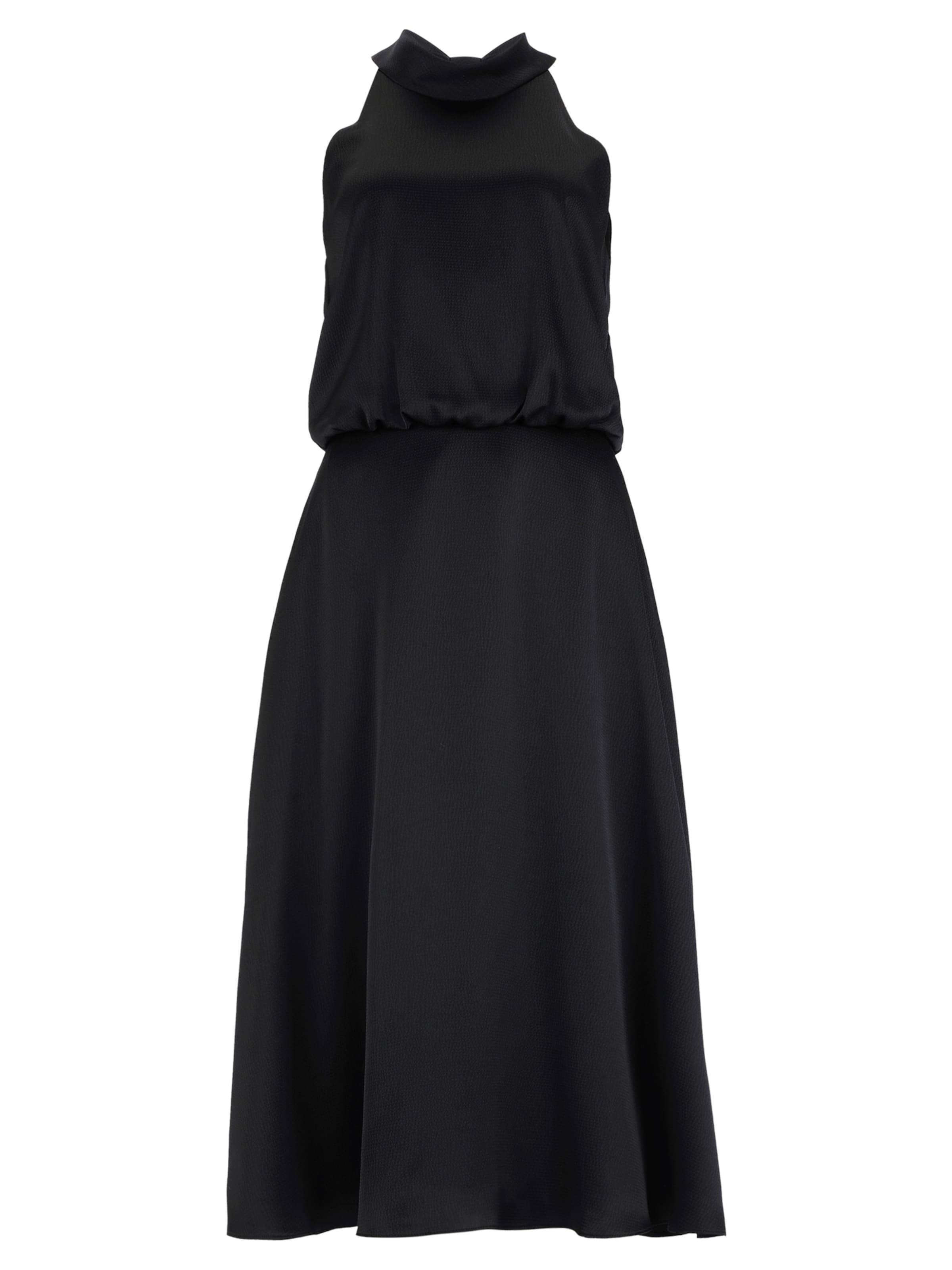 Vera Mont Cocktailkleid mit Stehkragen in Schwarz: Vorderseite