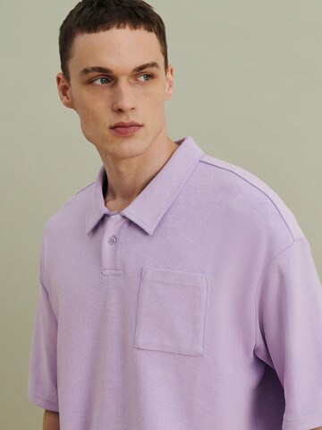 DAN FOX APPAREL Poloshirt 'Justin' in Lila