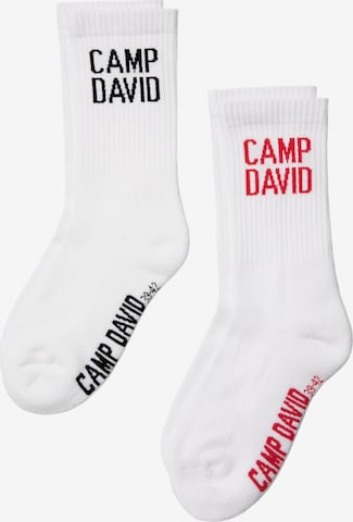 CAMP DAVID Socks in White: front