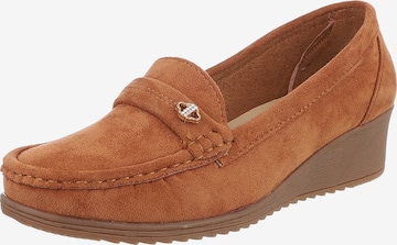 Ital-Design Halbschuhe ' Slipper ' in Braun: Vorderseite