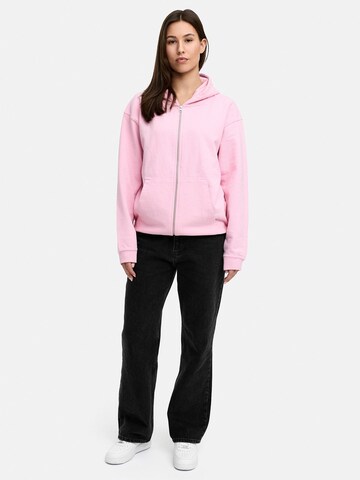 Daily Cotton Sweatjacke 'DCLUGO'‌‌‌‌‌‌‌ in Pink