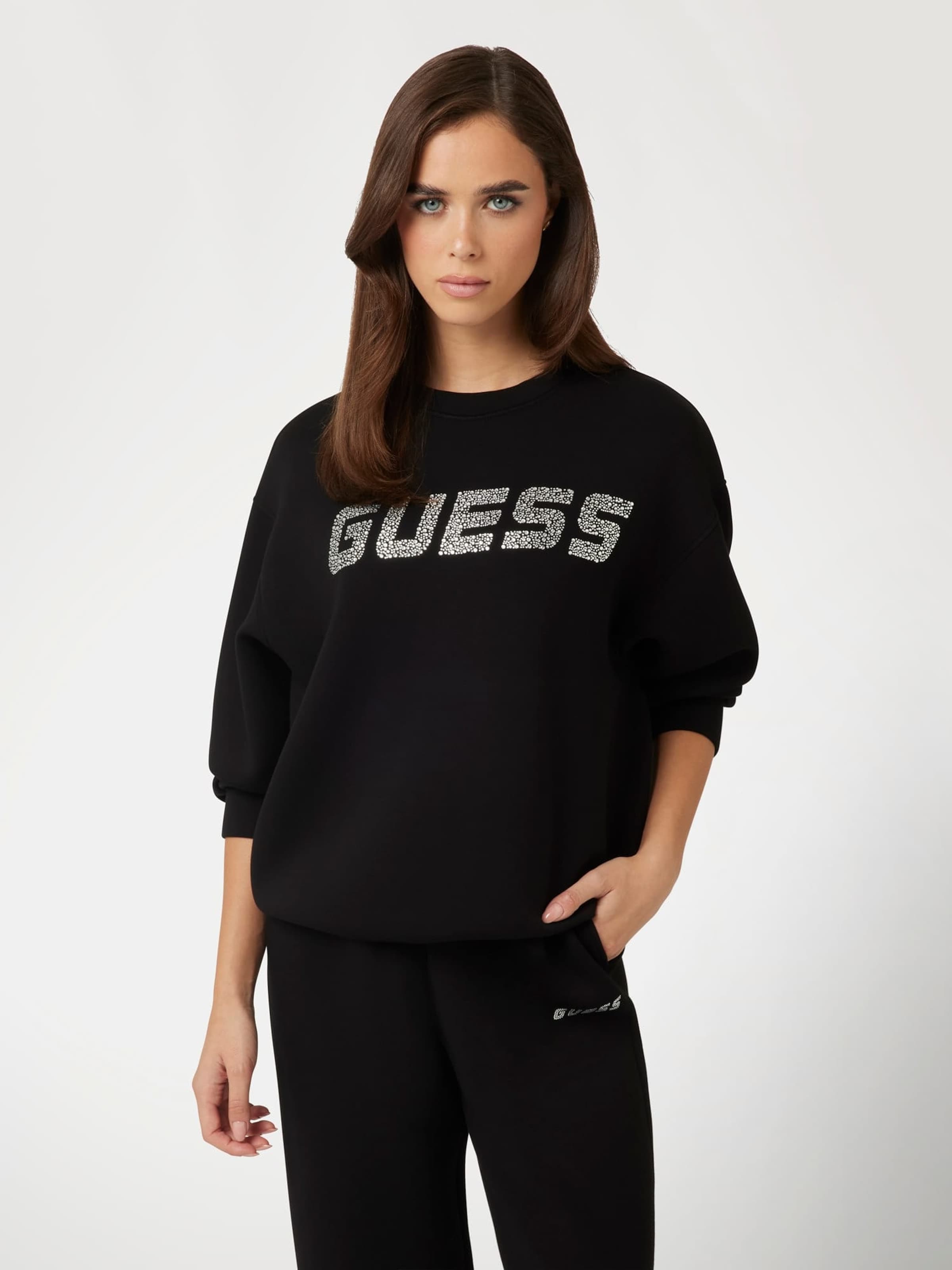 GUESS Sweatshirt 'CECILIA' in Black | ABOUT YOU