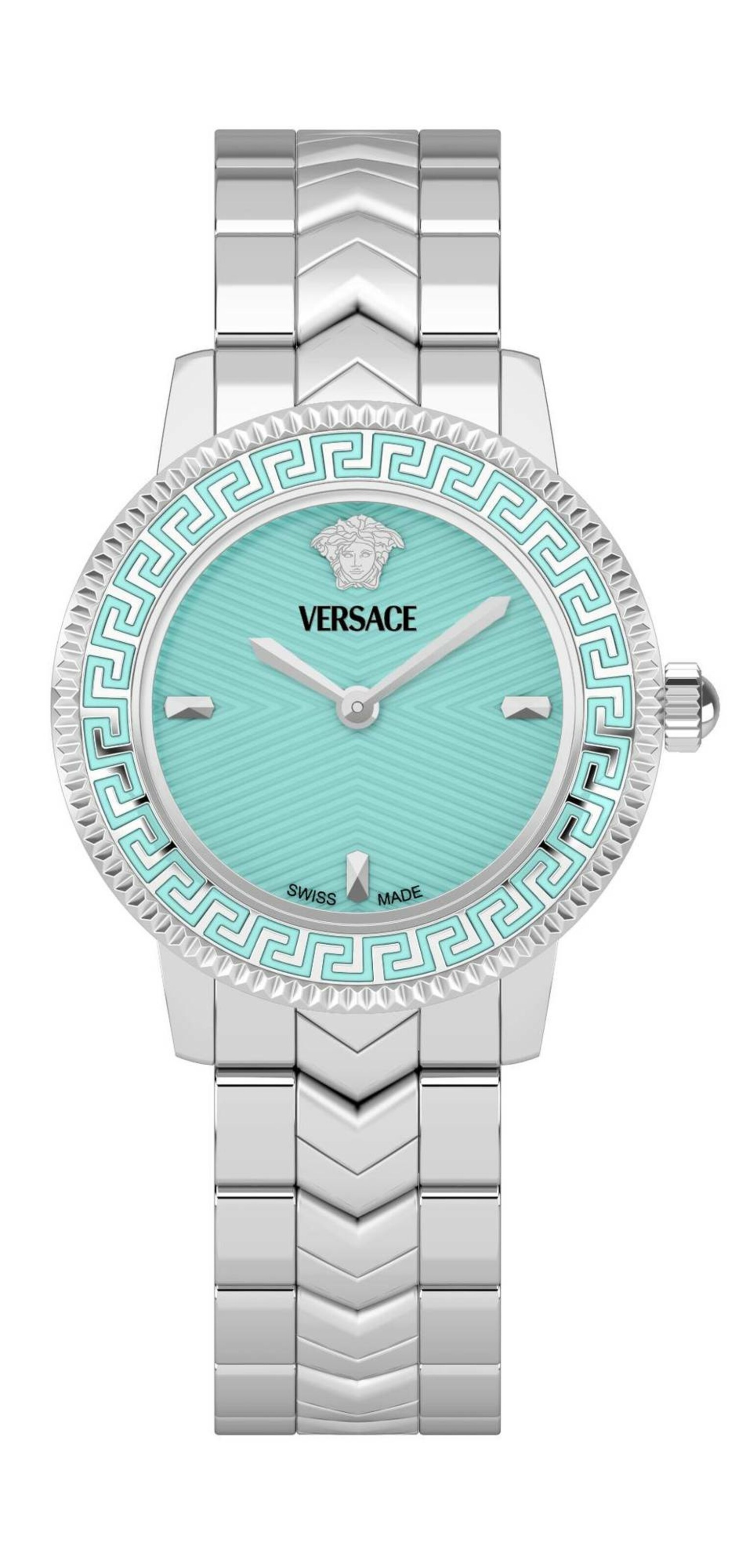 VERSACE Analoog horloge in de kleur Turquoise / Zilver, Productweergave