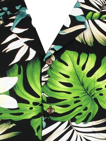 Pacific Legend Regular fit Button Up Shirt 'Palmenblätter' in Green