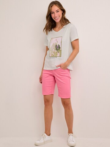 Cream T-Shirt 'Sanna' in Weiß