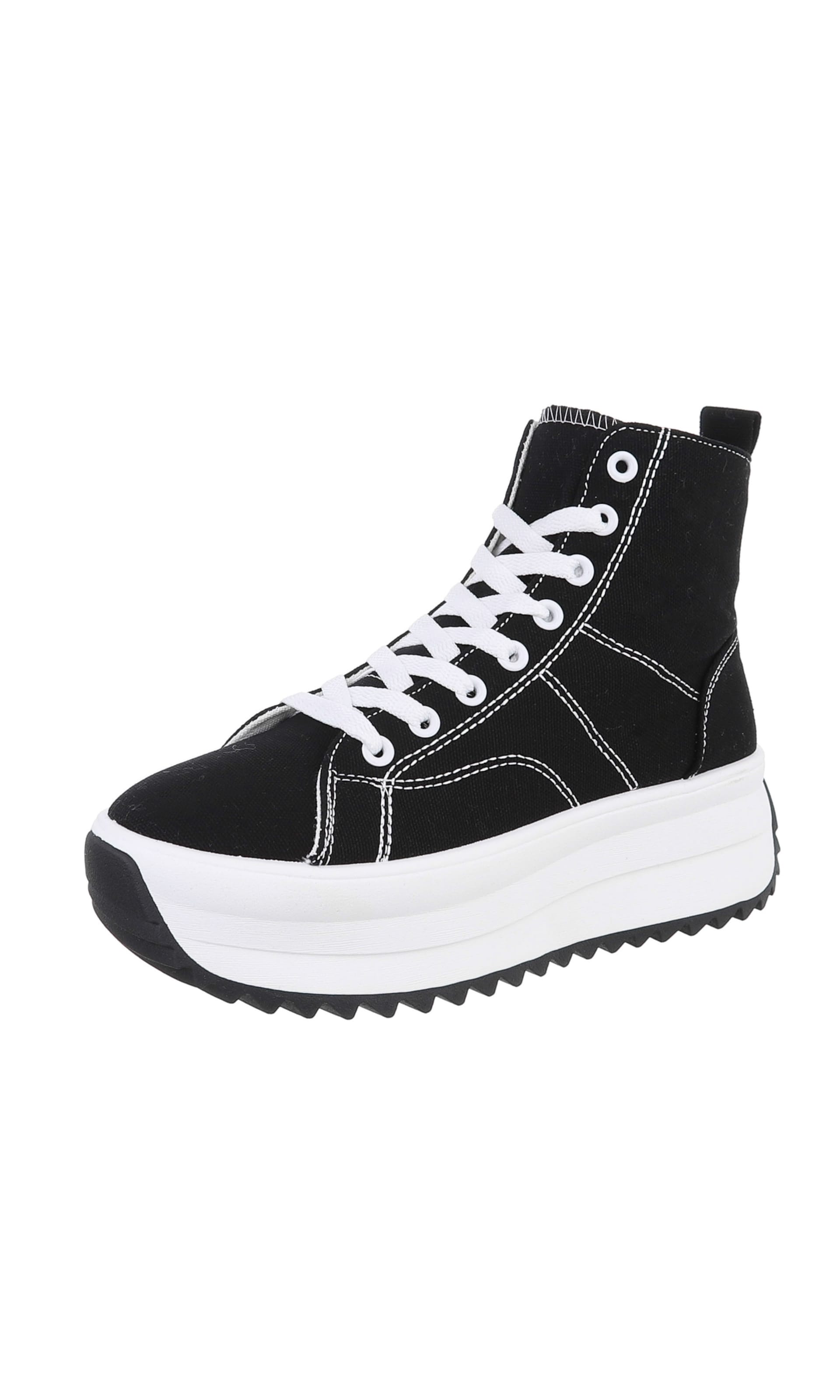 Ital-Design Sneaker in Schwarz: Vorderseite