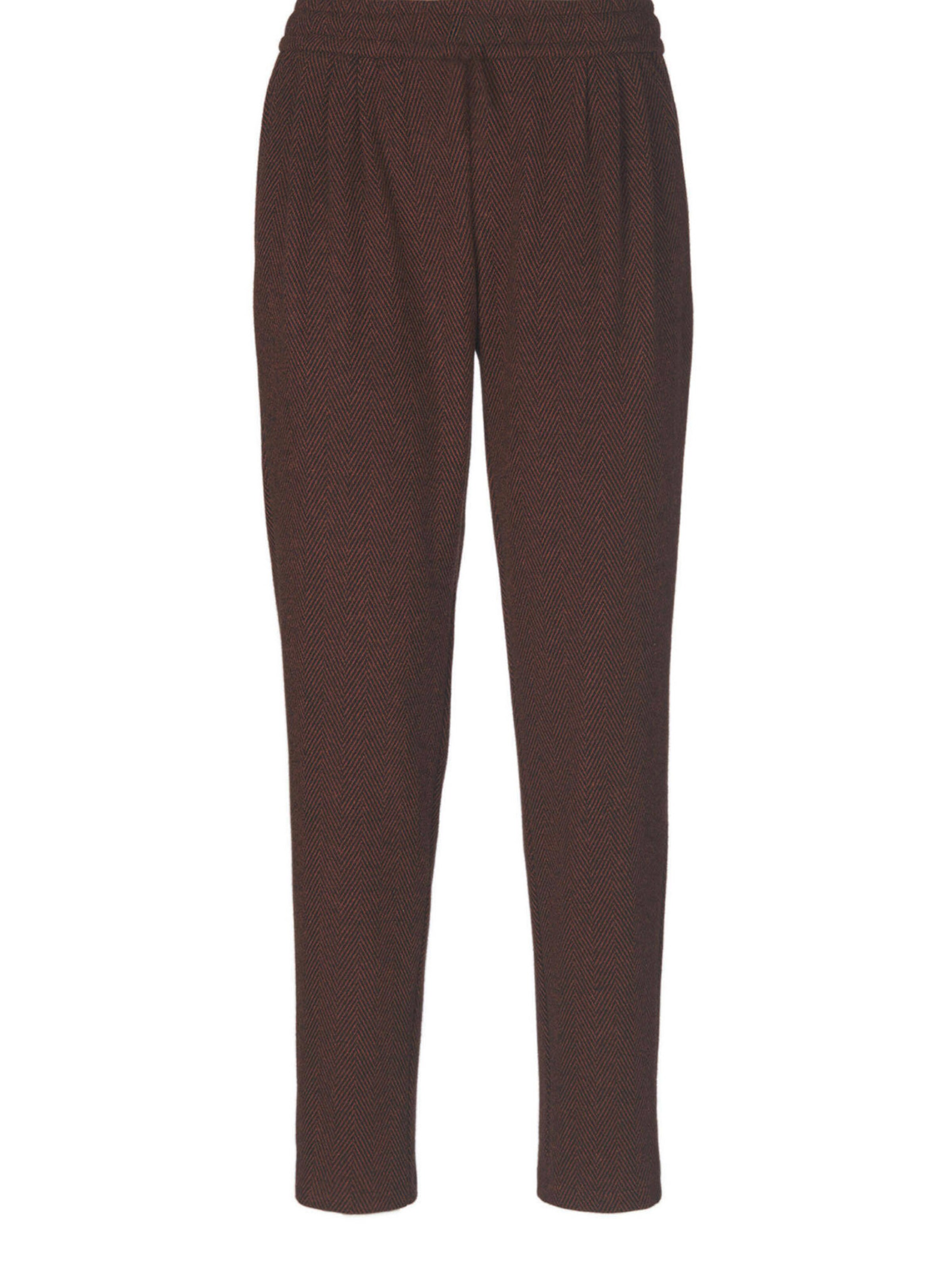 Effilé Pantalon à pince Goldner en marron : devant