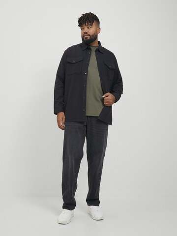 Jack & Jones Plus Comfort fit Button Up Shirt 'ROY' in Black