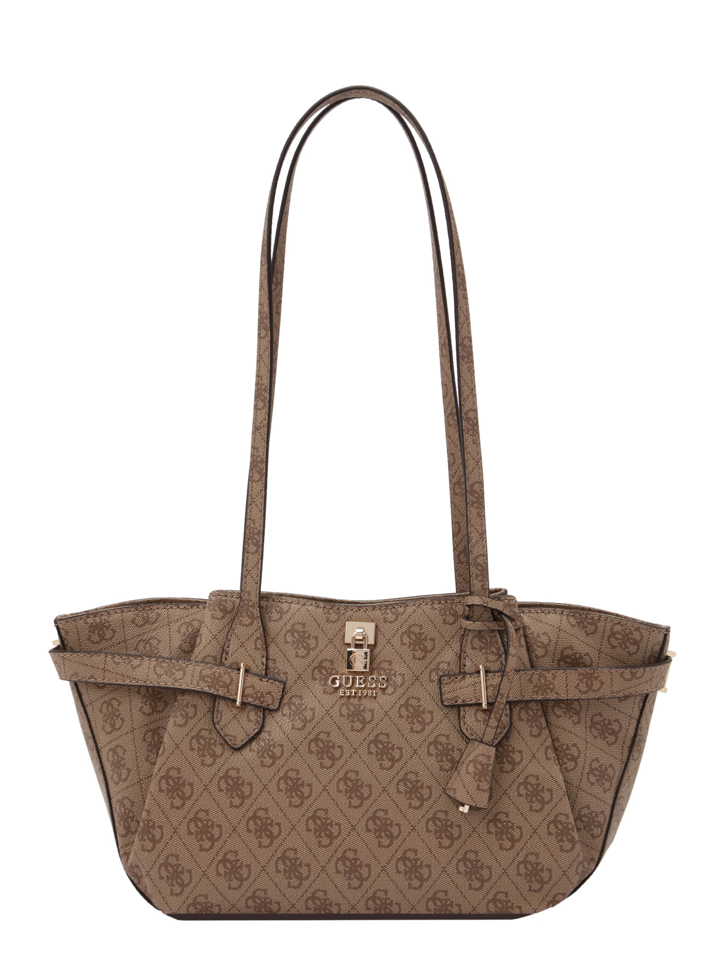 GUESS Shoppingväska 'YESBA GRLFRND' i beige: framsida