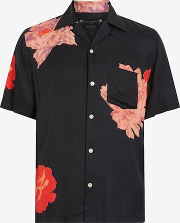 AllSaints Средняя посадка Рубашка 'ROZE' в Черный: спереди