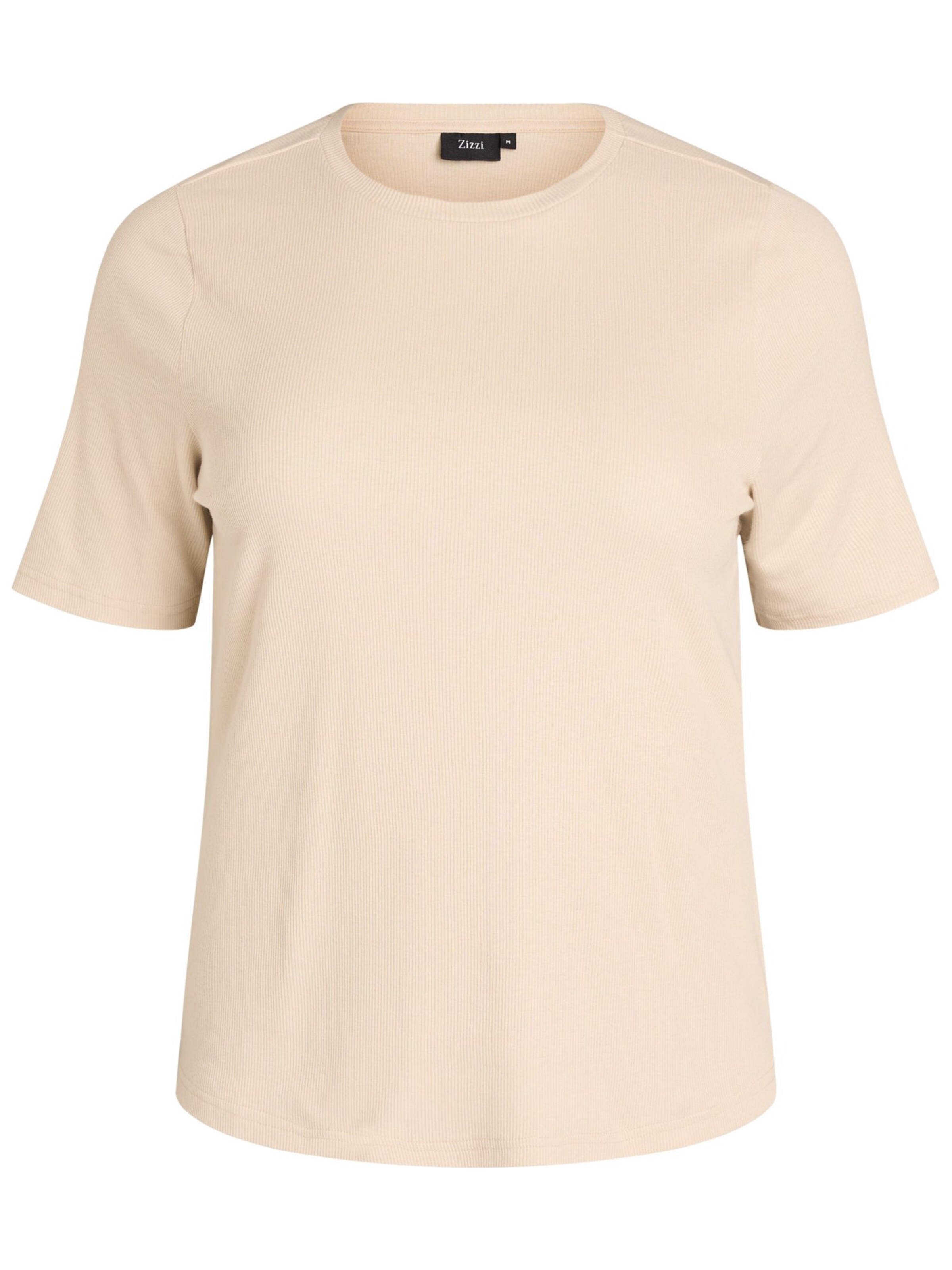 Zizzi Shirt 'MMAYA' in Beige: front