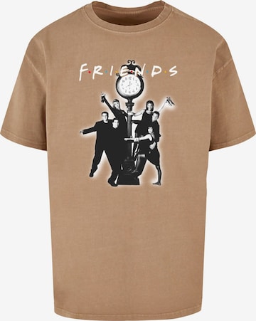 ABSOLUTE CULT Shirt 'Friends - Clock Mono Photo' in Beige: voorkant