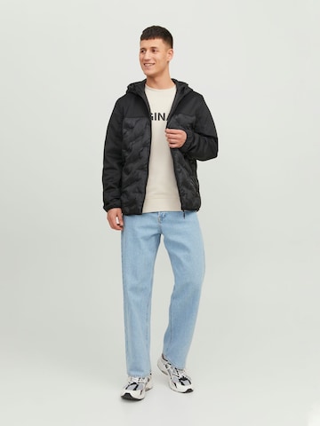 JACK & JONES Φθινοπωρινό και ανοιξιάτικο μπουφάν σε μαύρο